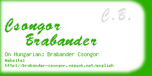 csongor brabander business card